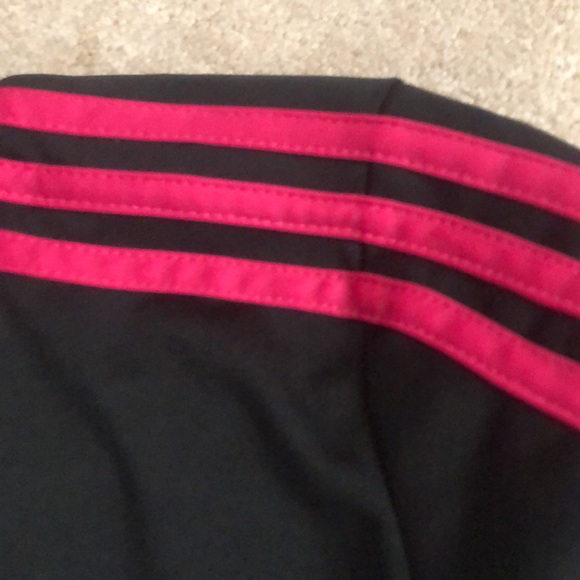 Black Adidas sweater with pink stripes - Picture 3 of 5
